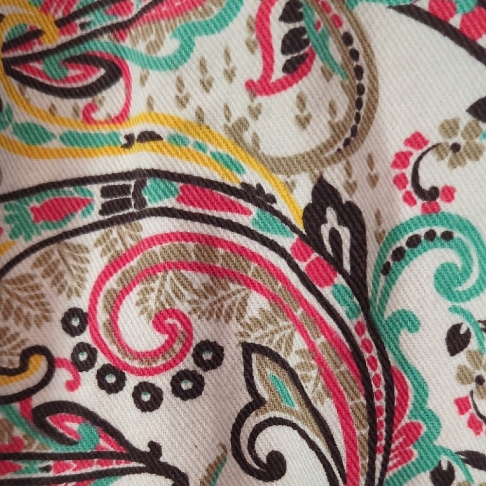 Jessica London White Multi Paisley Jean Jacket 14W - Picture 12 of 12
